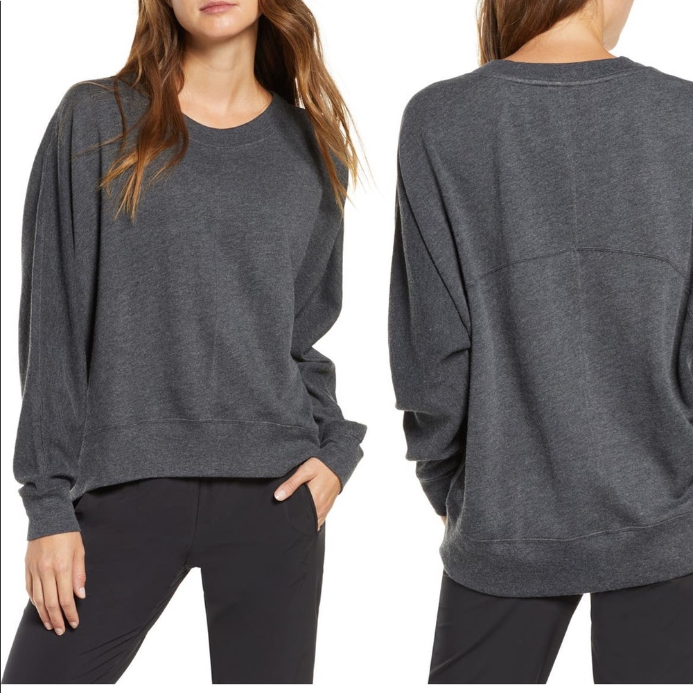 Zella Carey Crew High Low Sweatshirt